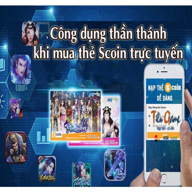 Công dụng thần thánh khi mua thẻ Scoin trực tuyến tại Tiengame.com