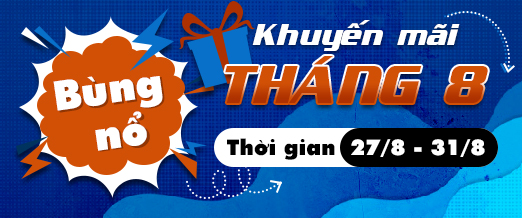 Bùng nổ khuyến mãi tháng 8- Ngập tràn thẻ quà tặng