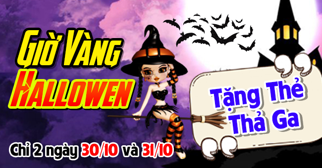 Giờ vàng Halloween - Tặng thẻ thả ga