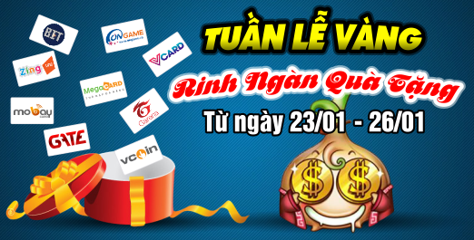 Tuần Lễ Vàng Rinh Ngàn Thẻ Tặng