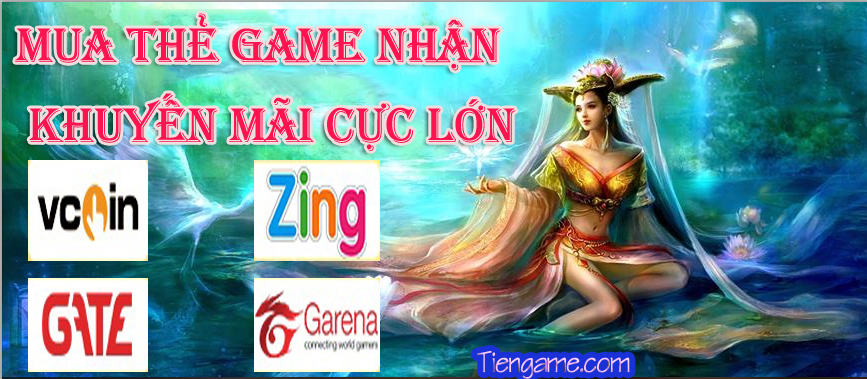 Bùng nổ lễ hội mua thẻ game khuyến mãi cực lớn tại Tiengame.com