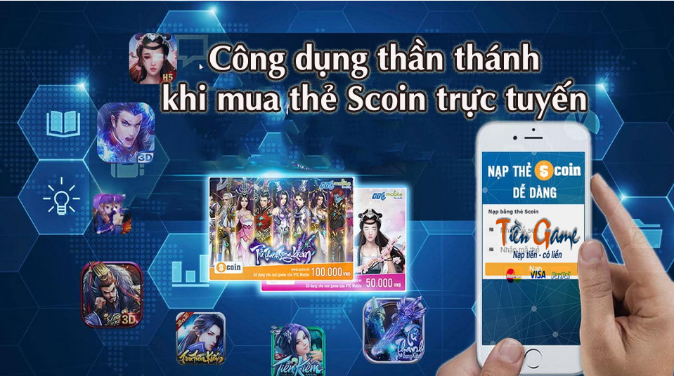 Công dụng thần thánh khi mua thẻ Scoin trực tuyến tại Tiengame.com