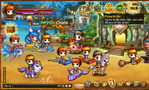 Hệ thống thú cưỡi dễ thương trong Gunny