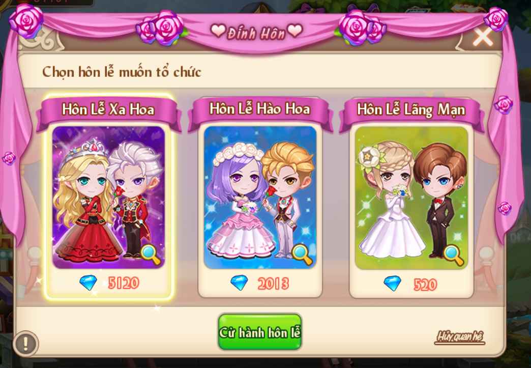 Mua zing xu online và tổ chức hôn lễ như mơ trong GunPow