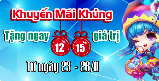 Khuyến Mãi Khủng Tháng 11- Tặng ngay 15%