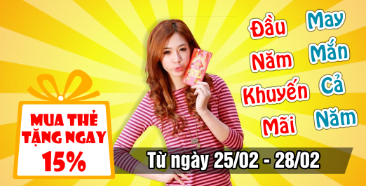 Khuyến mãi may mắn đầu năm 2018