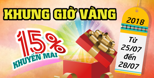 Mua thẻ game khung giờ vàng khuyến mãi 15%