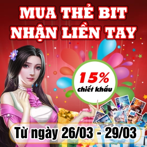 Mua Thẻ Bit Nhận Liền Tay 15% Chiết Khấu