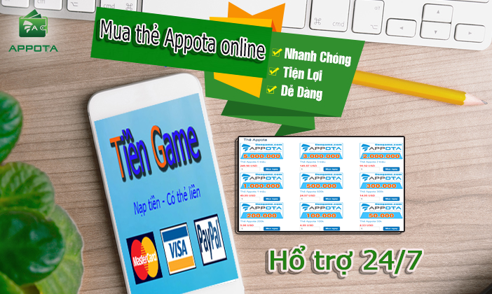 Mua thẻ appota online giá rẻ, hổ trợ 24/7