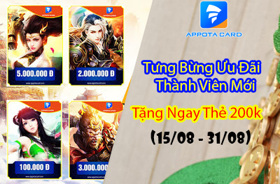 Mua Thẻ Appota Online Nhận Khuyến Mãi 200k Cực 