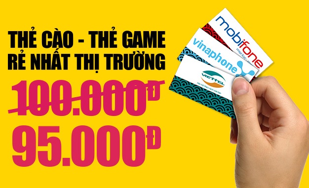 Thẻ điện thoại nạp game như thế nào?
